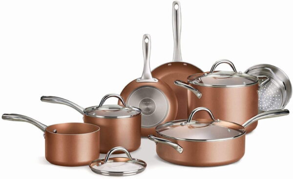 Tramontina 11-Piece Metallic Copper Nonstick Cookware Set