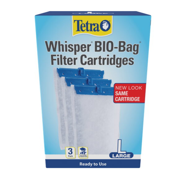 Tetra Whisper Bio-Bag Ready-to-Use Disposable Filter Cartridges for Aquariums, Large, 3 Count
