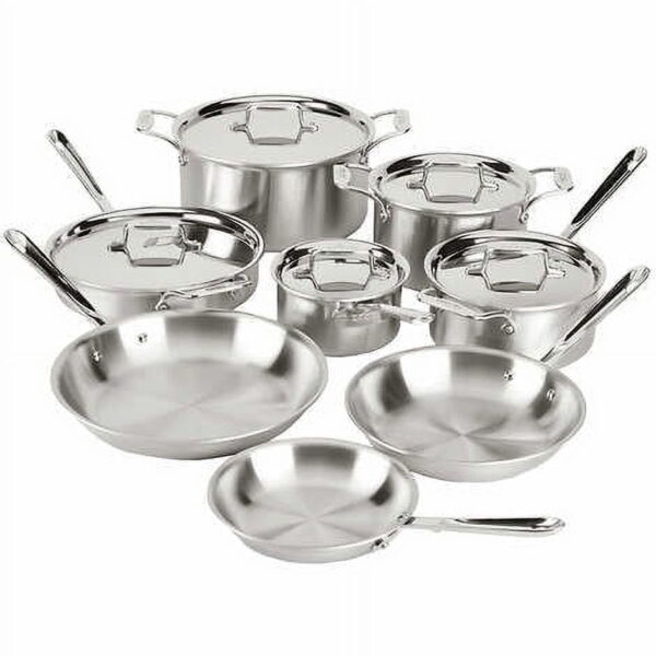 All-Clad d5 Stainless Steel Oven Safe 13-piece Cookware Set
