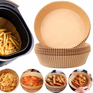 Air Fryer Paper Liners Disposable -100Pcs Air Fryer Liner Disposable, 100pcs Oil Proof Parchment Sheets Round, Airfryer Paper Basket Bowl Liner for Baking Cooking Food
