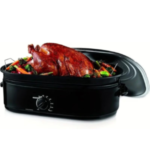 Electric Roaster Oven with Self-Basting Lid, and Removable Pan Rack