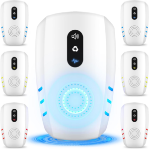 2026 Upgraded Ultrasonic Indoor Pest Repeller, 3-Mode Mouse Traps, 6 Pack