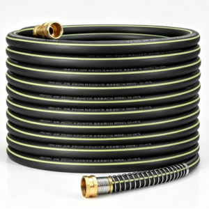 Flexible Rubber Garden Hose 100ft, 5/8" Hybrid Rubber Hose Heavy Duty